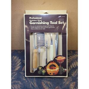 Professional Stainless Steel Garnishing Tool Set- NIB